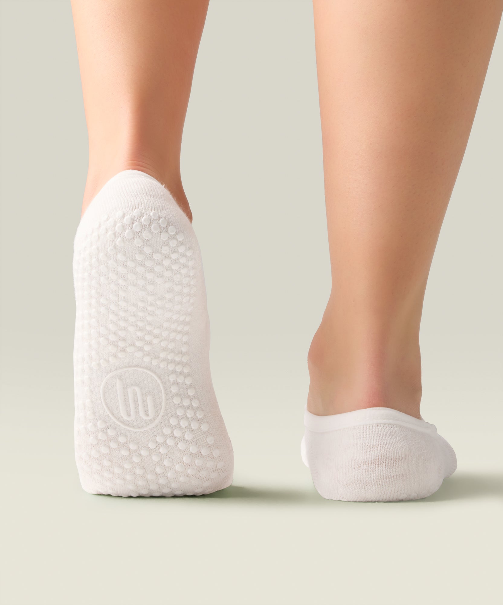 Ballet Non Slip Grip Socks - Ivory