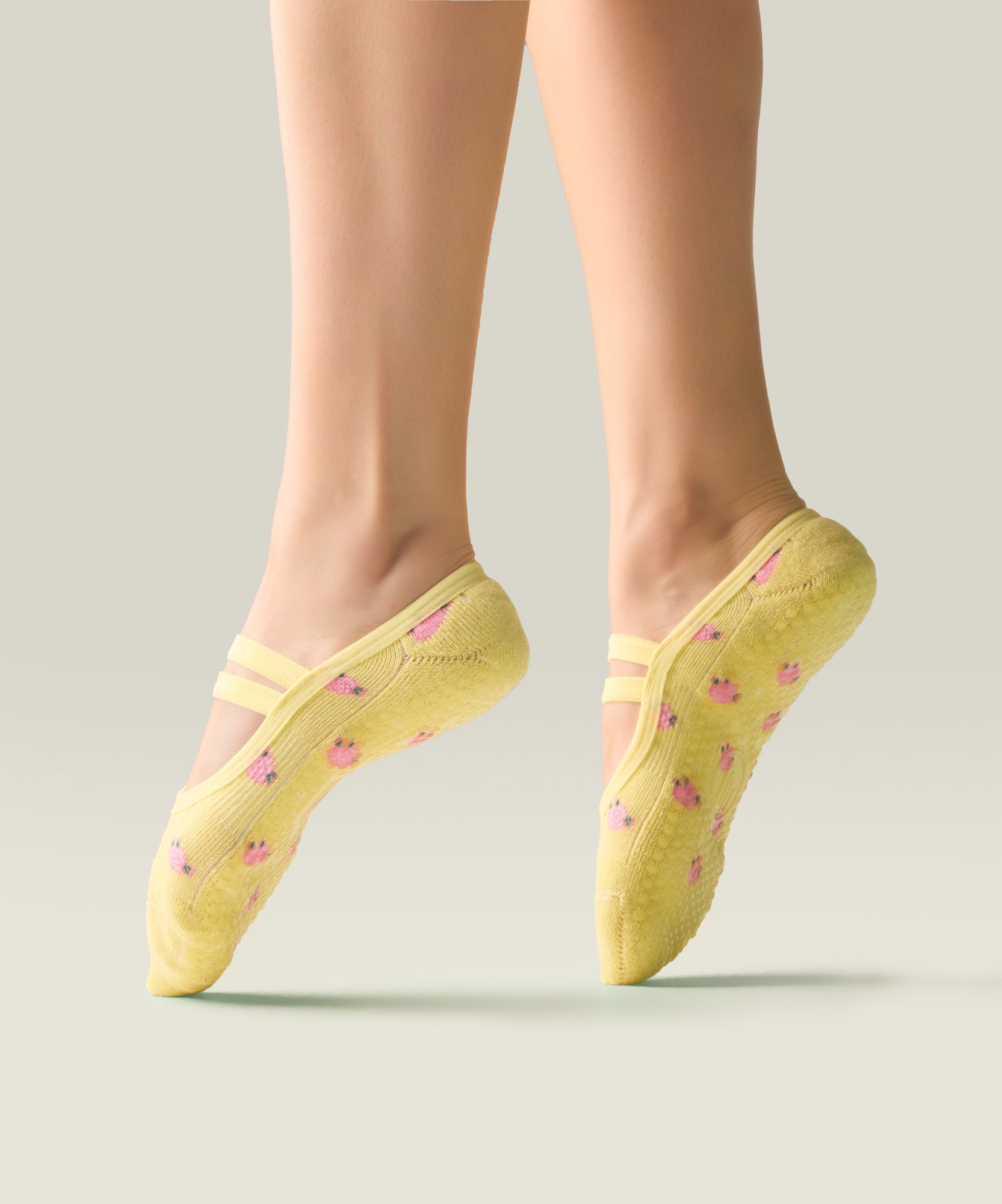 Ballet Non Slip Grip Socks - Wild Rose Maize