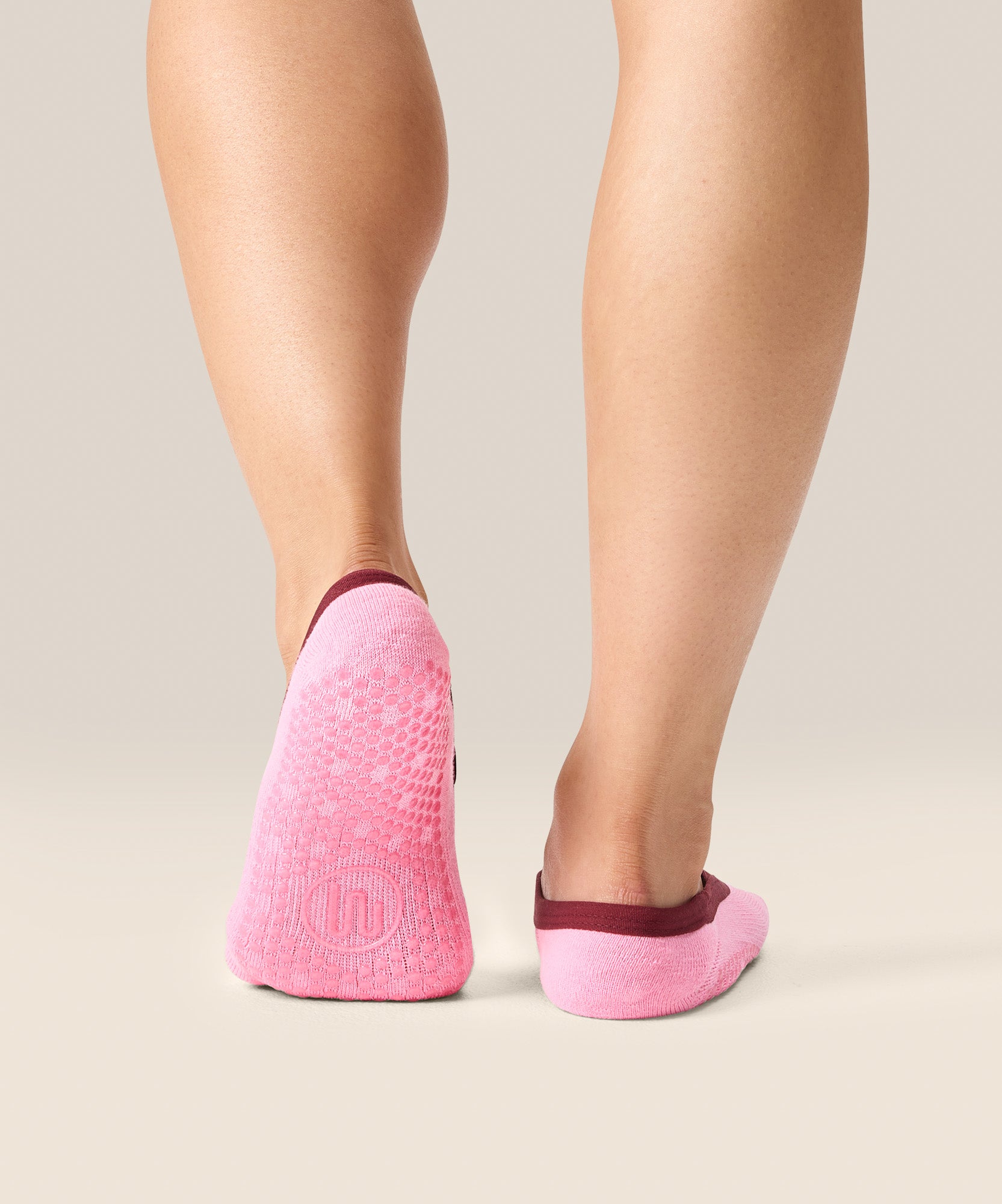 Ballet Non Slip Grip Socks - Rosa