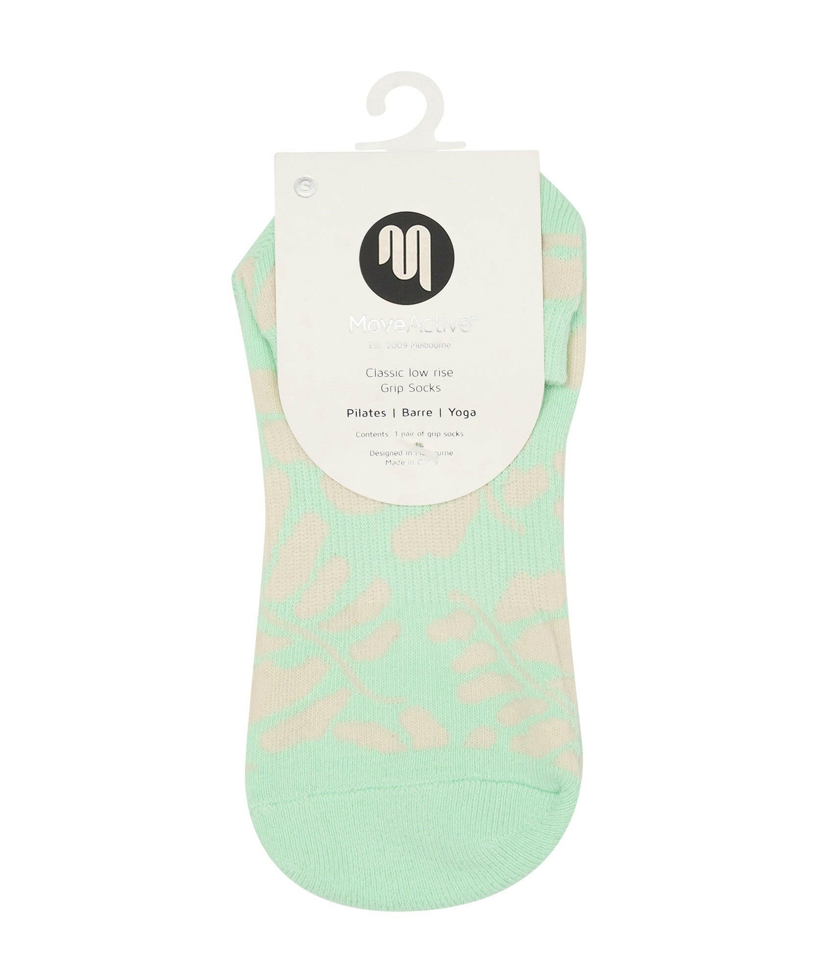 Classic Low Rise Grip Socks - Mint Canvas.