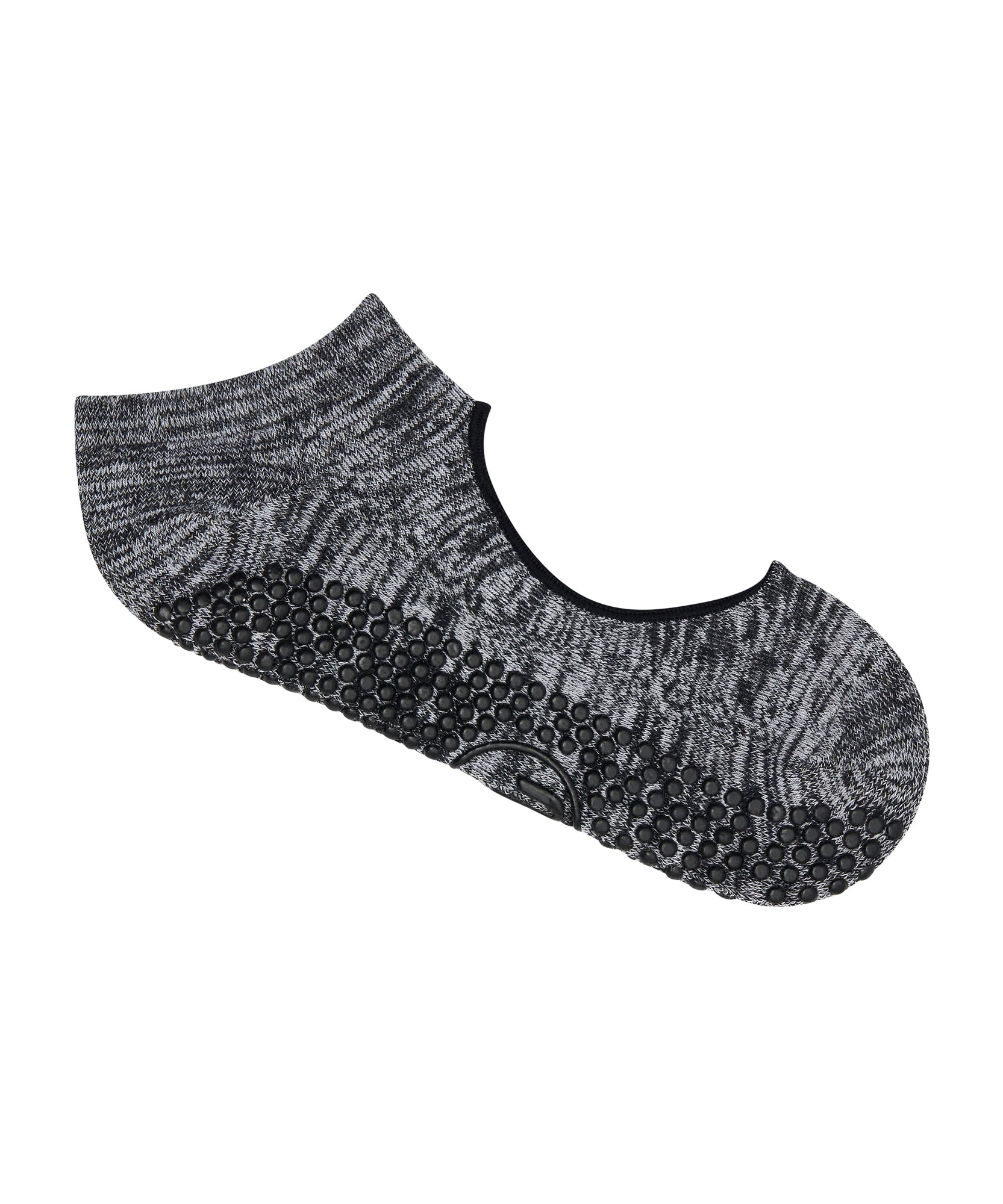 Slide On Non Slip Grip Socks - Monochrome Marle.