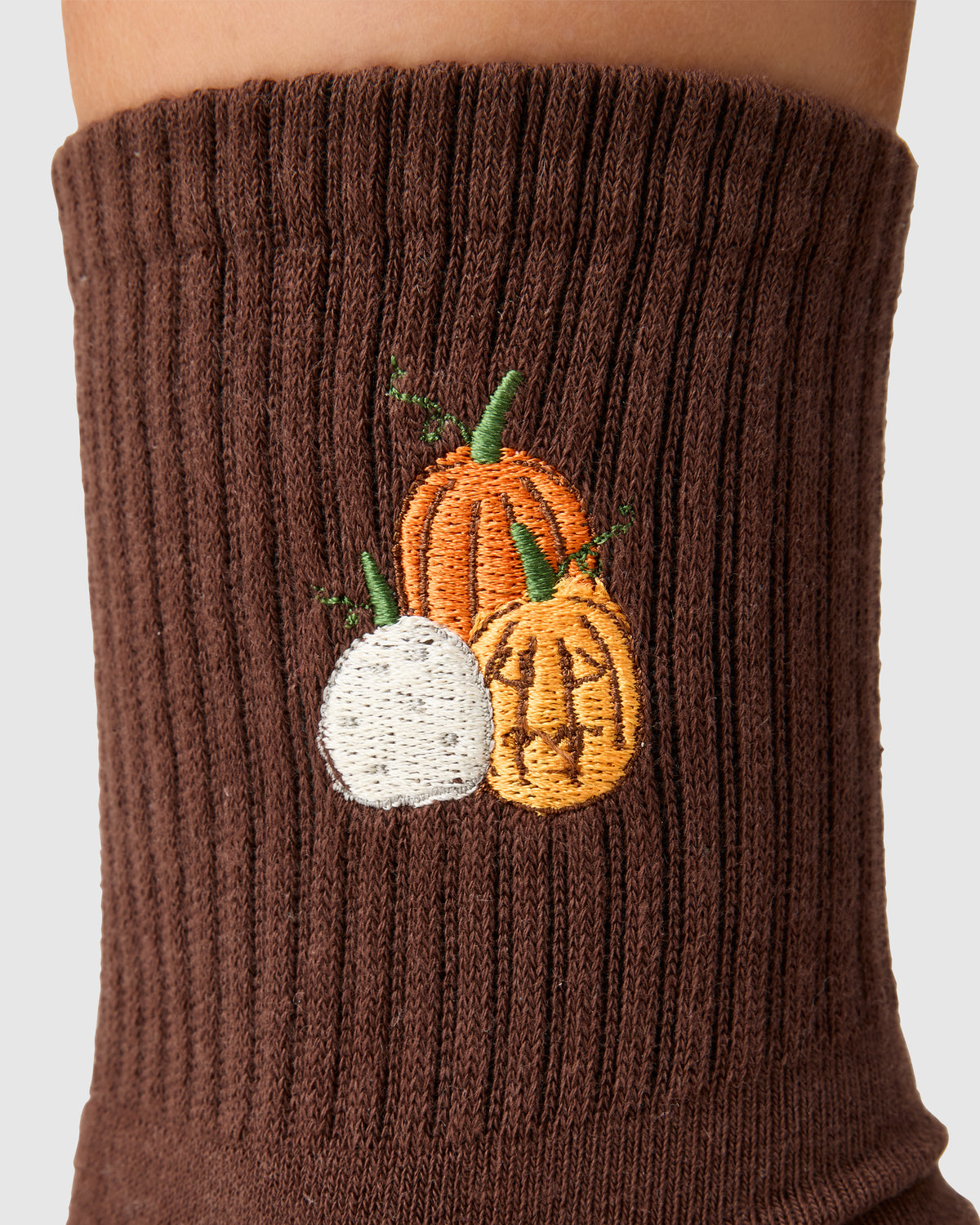 Crew Grip Socks - Pumpkin Patch Espresso