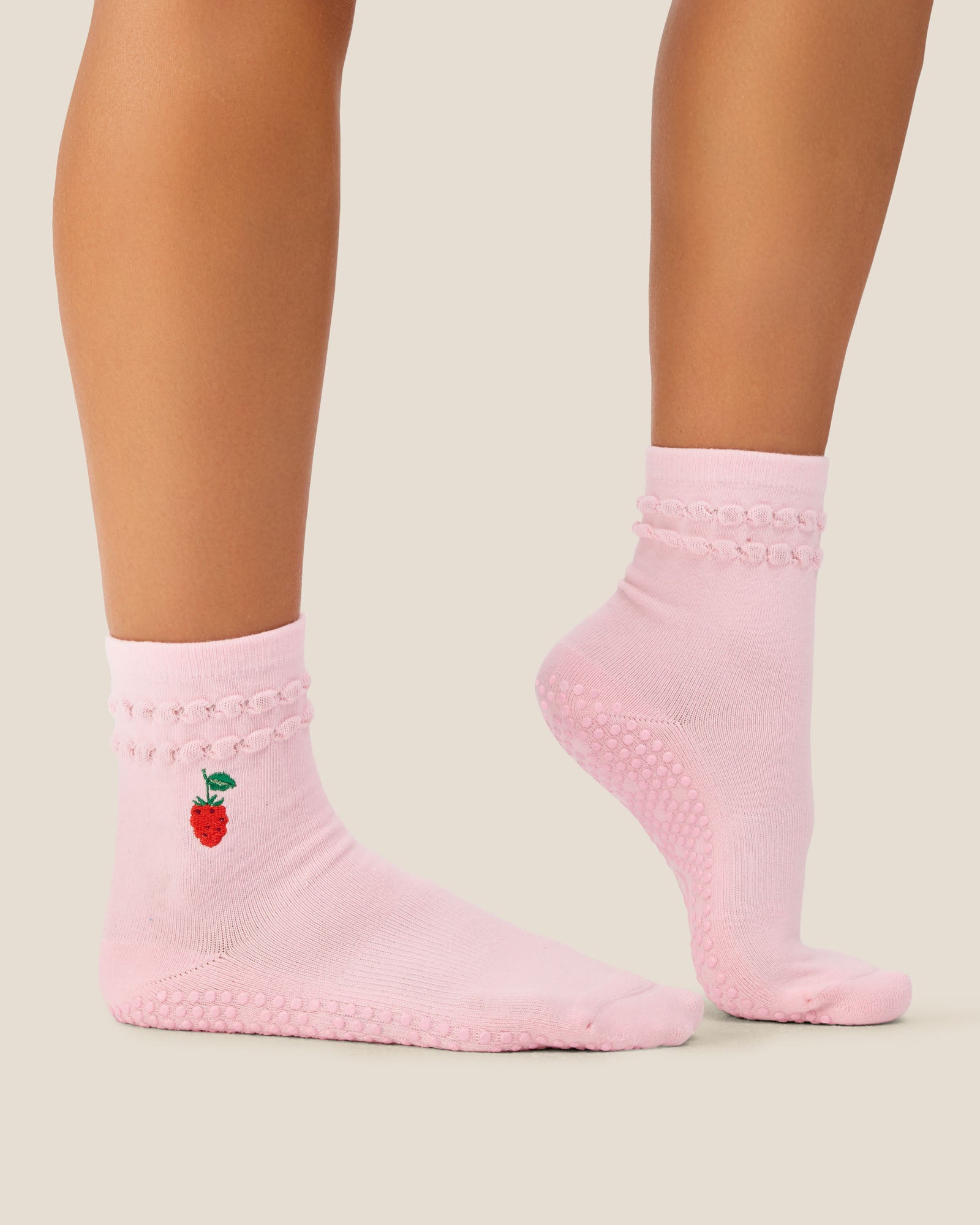 Crew Grip Socks - Raspberry Ruffle Pink