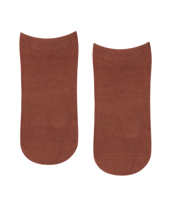 Classic Low Rise Grip Socks - Red Earth