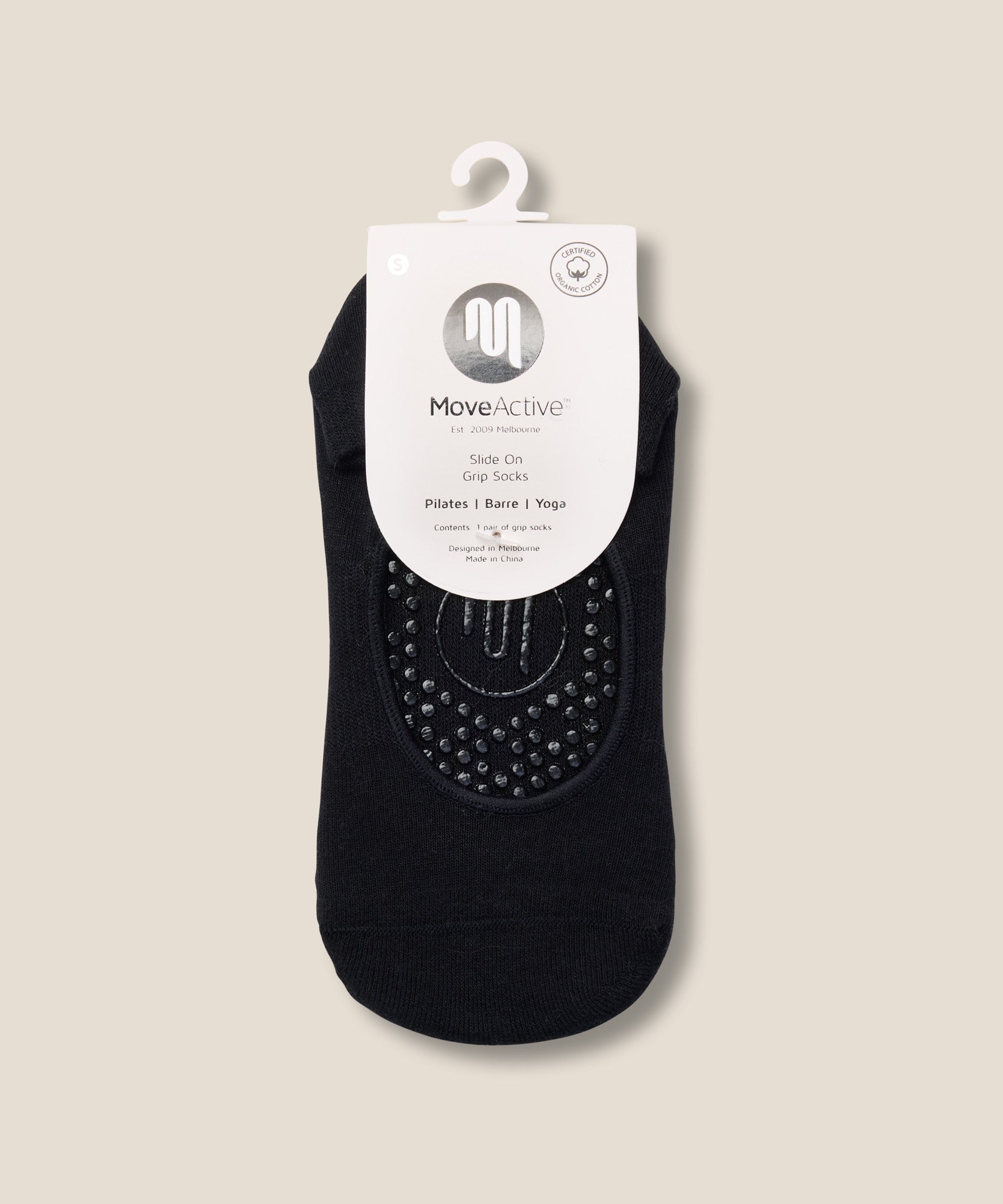 Slide On Grip Socks - Black