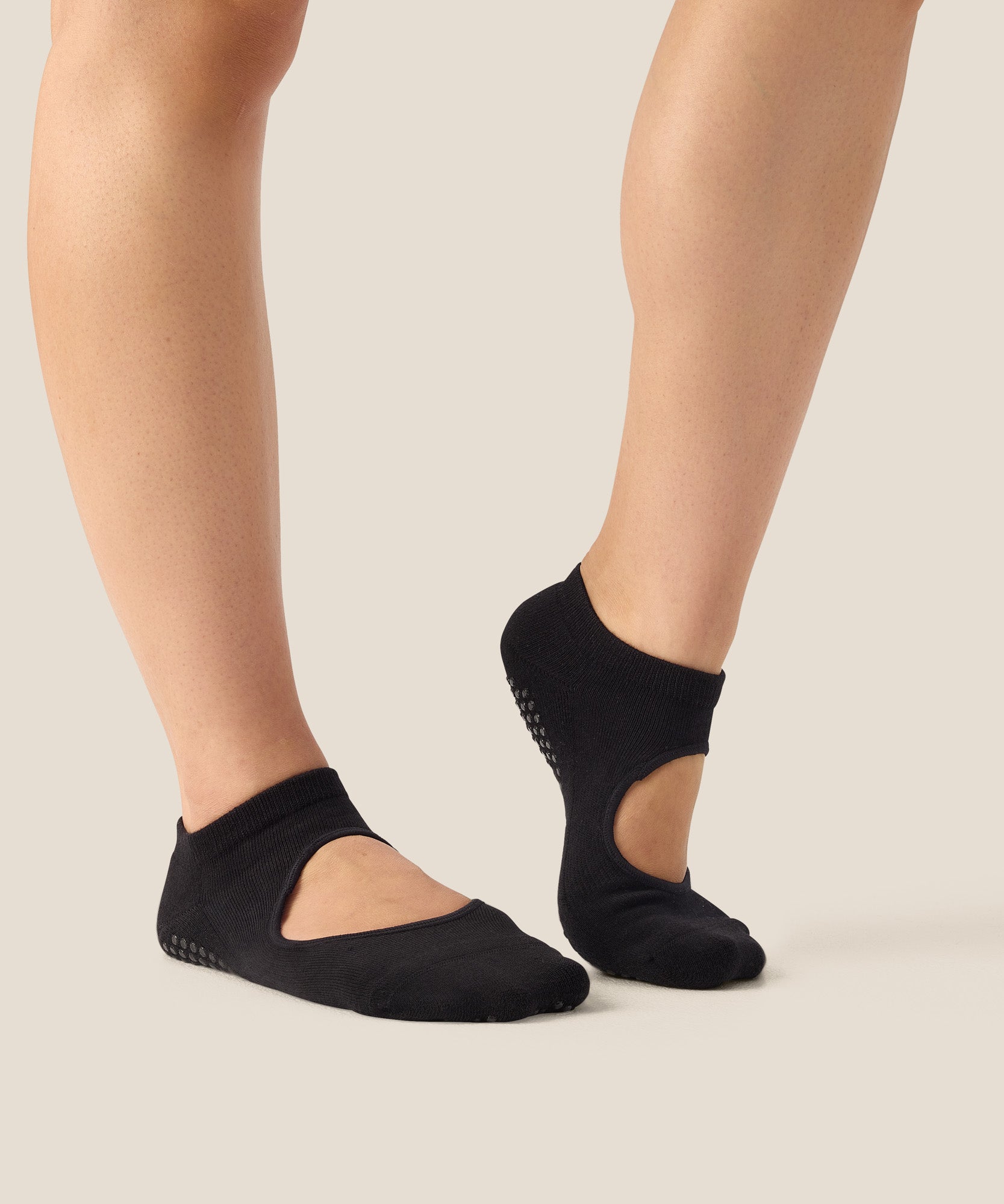 Slide On Grip Socks - Black