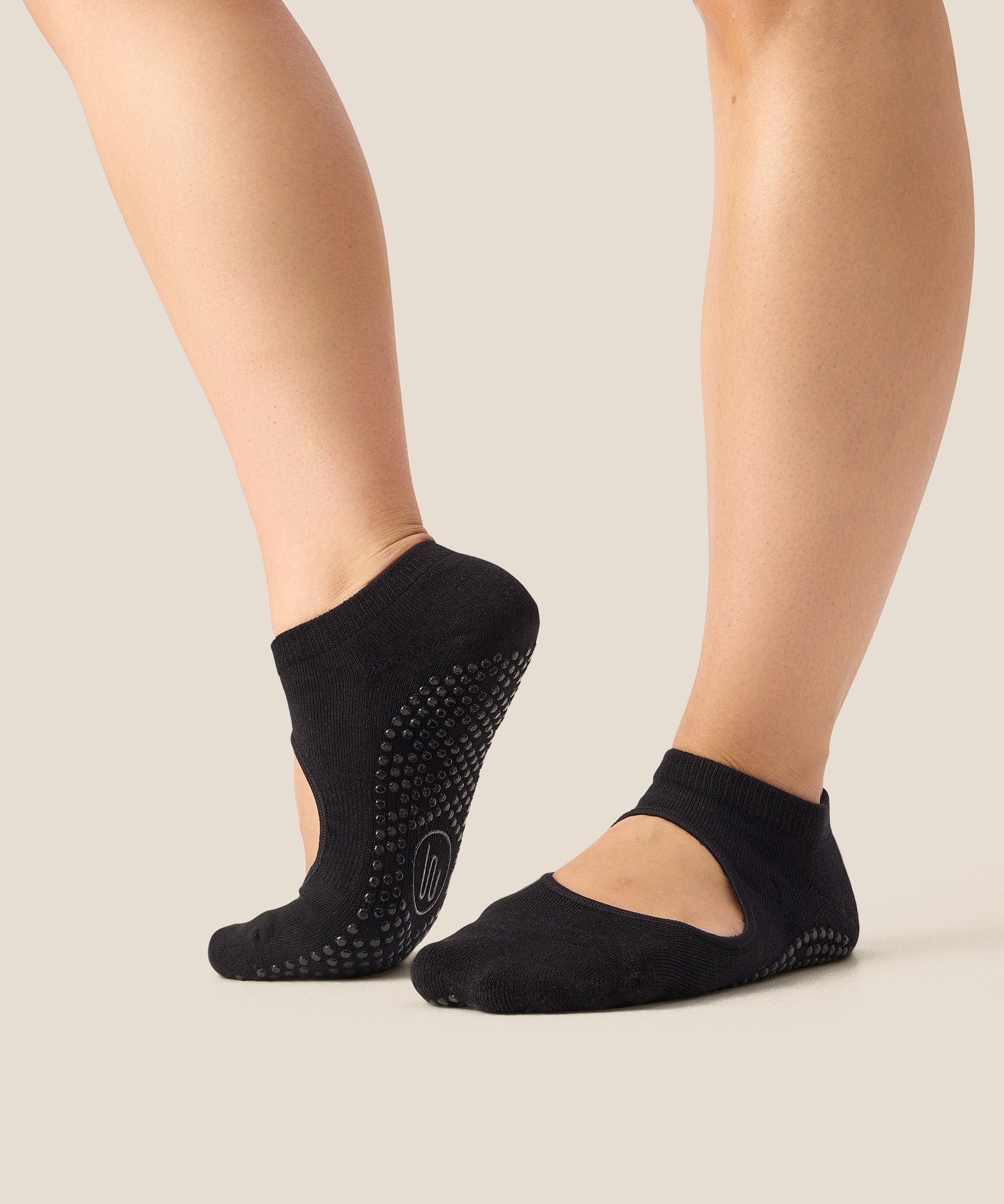 Slide On Grip Socks - Black