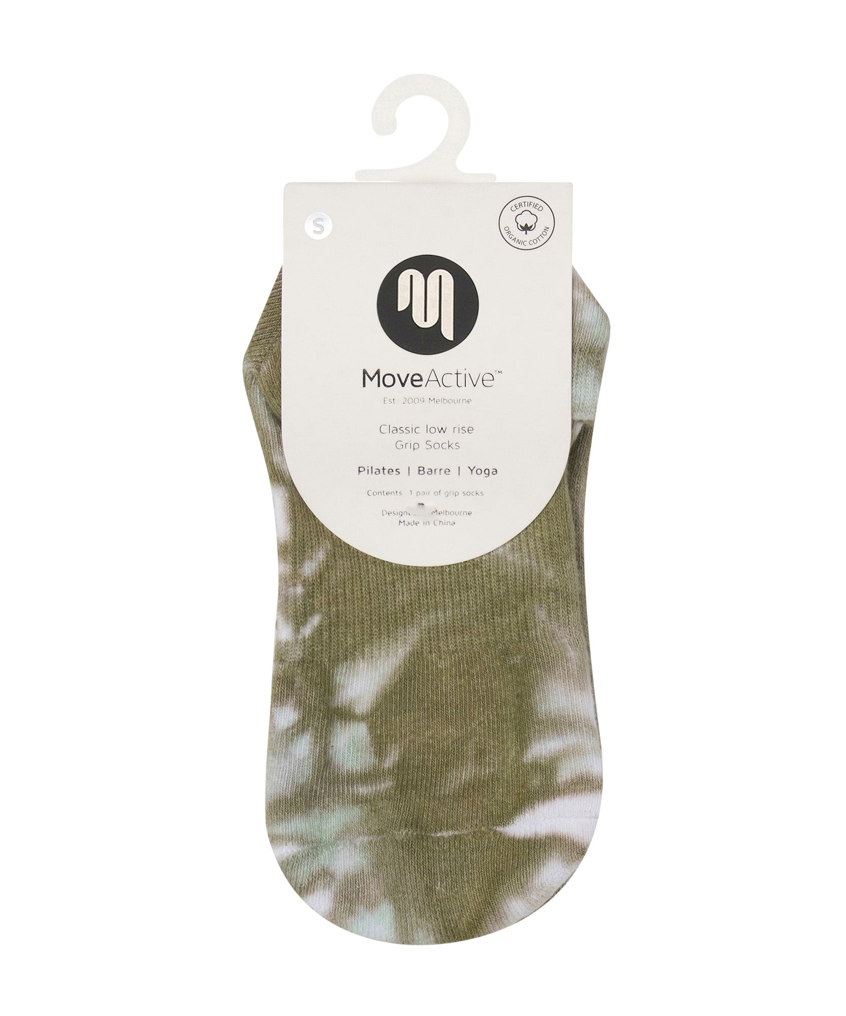 Classic Low Rise Grip Socks - Blue Gum Tie-Dye.