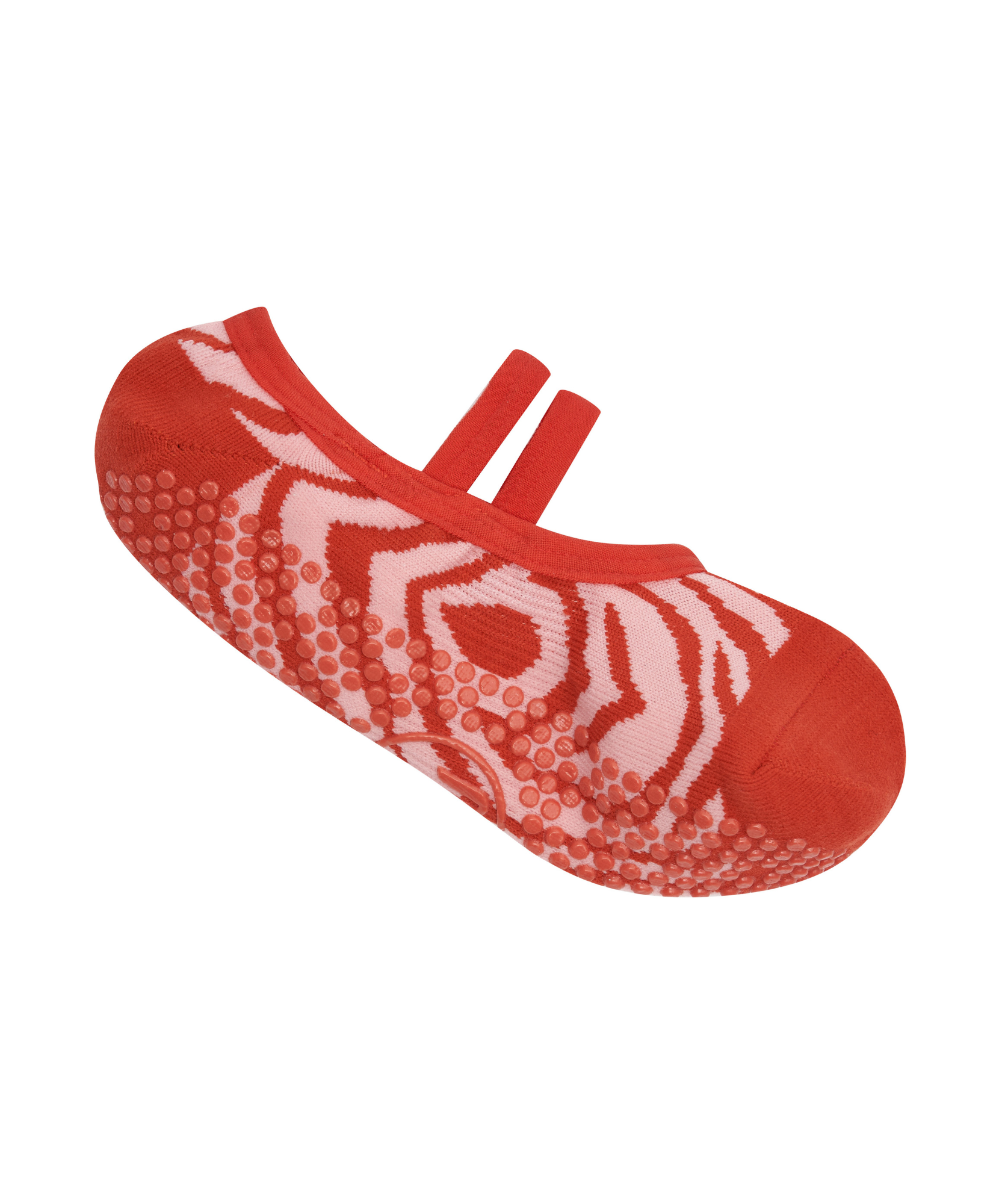 Ballet Non Slip Grip Socks, Burnt Orange Zebra