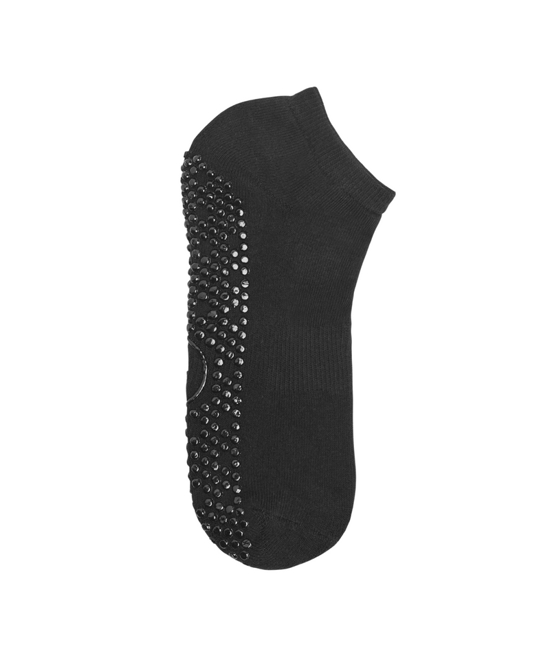 Durable and stylish low rise grip socks in classic black