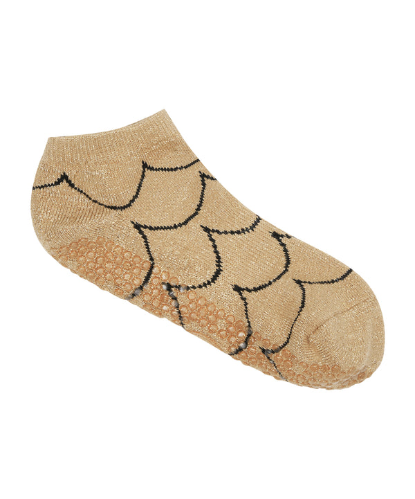 Classic Low Rise Grip Socks - Scallop Gold