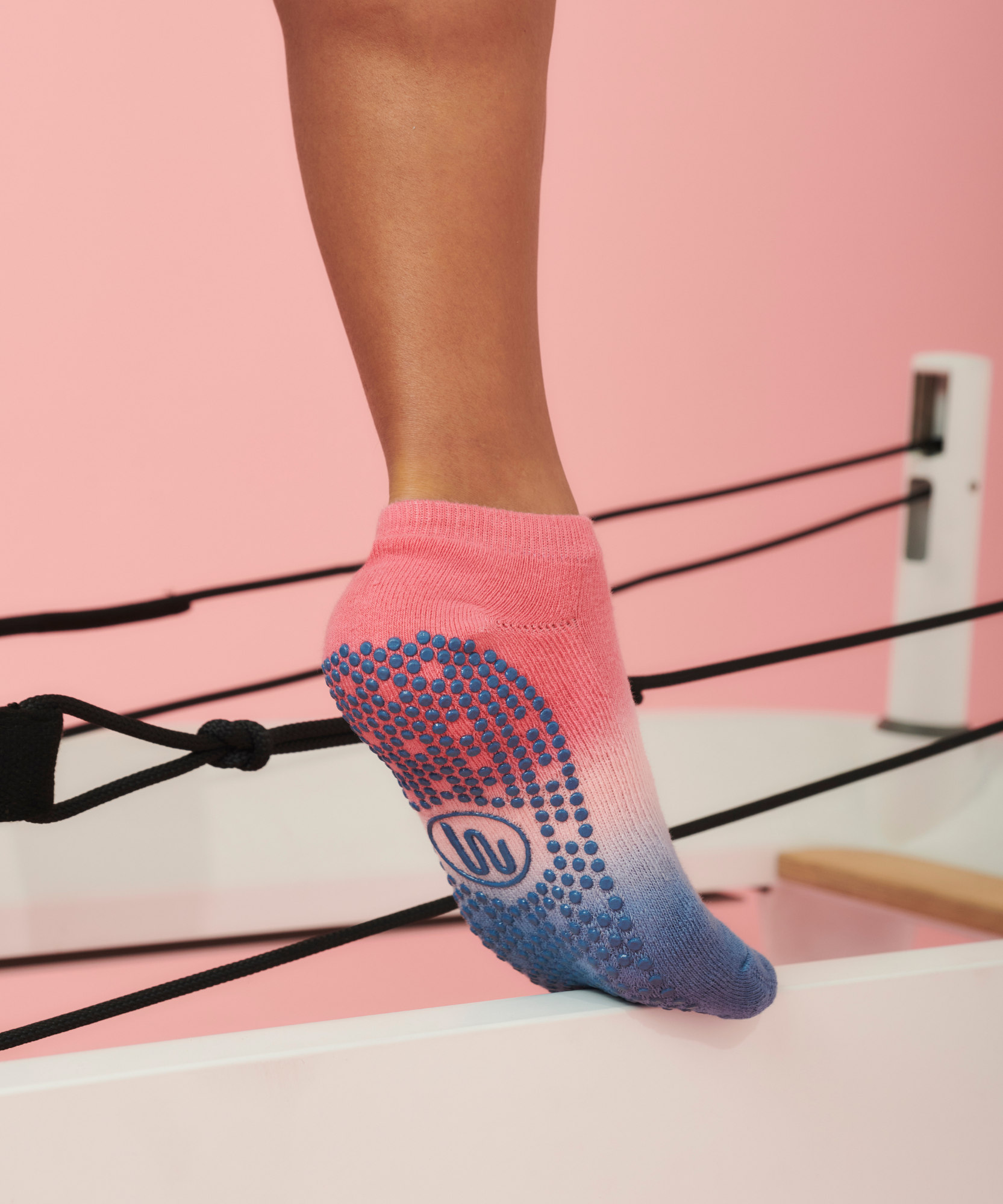 Classic Low Rise Grip Socks - Berry Sorbet Ombré.