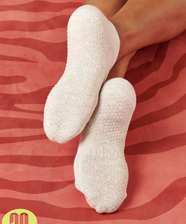 Classic Low Rise Grip Socks - Shell Sparkle